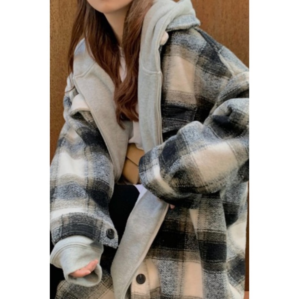 LAST ONE Snow Way Plaid Jacket Heavyweight Flannel Coat OS - Picture 6 of 6